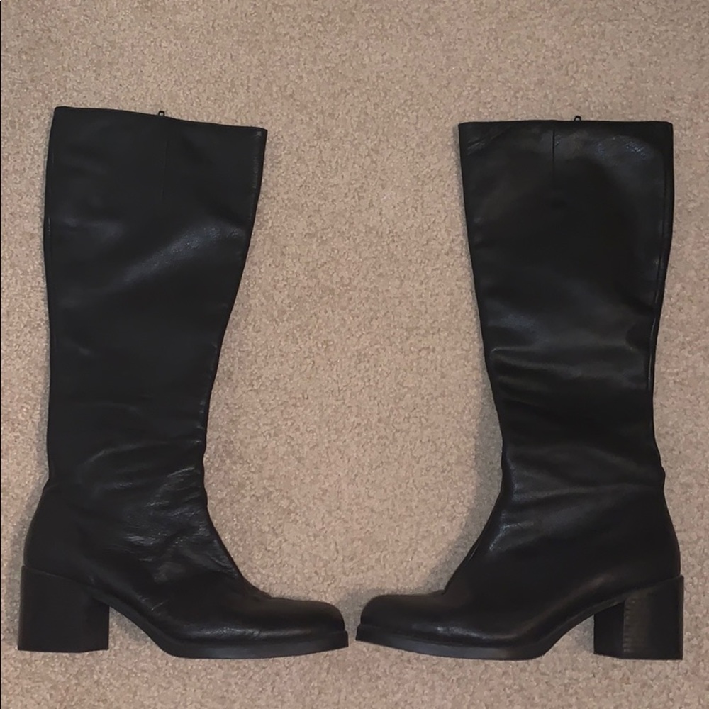 Black Knee High Boots